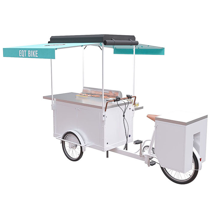 非電気スクーターに床を張るスリップの純粋な鋼鉄ボディBBQのスクーターの食糧カートの多機能
