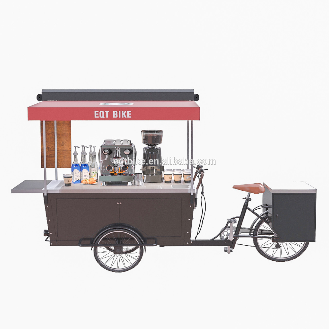 ディスク ブレーキ30km/H 300KGの三輪車の貨物通りのコーヒー カート