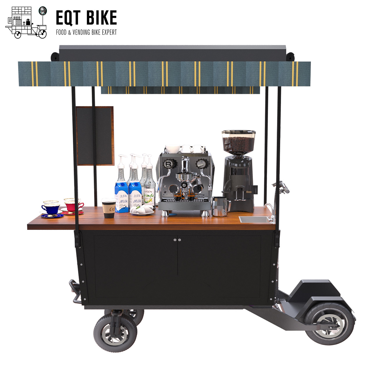 貨物スケートのコーヒー バイクのカートの電気通りの食糧カート300KGの負荷